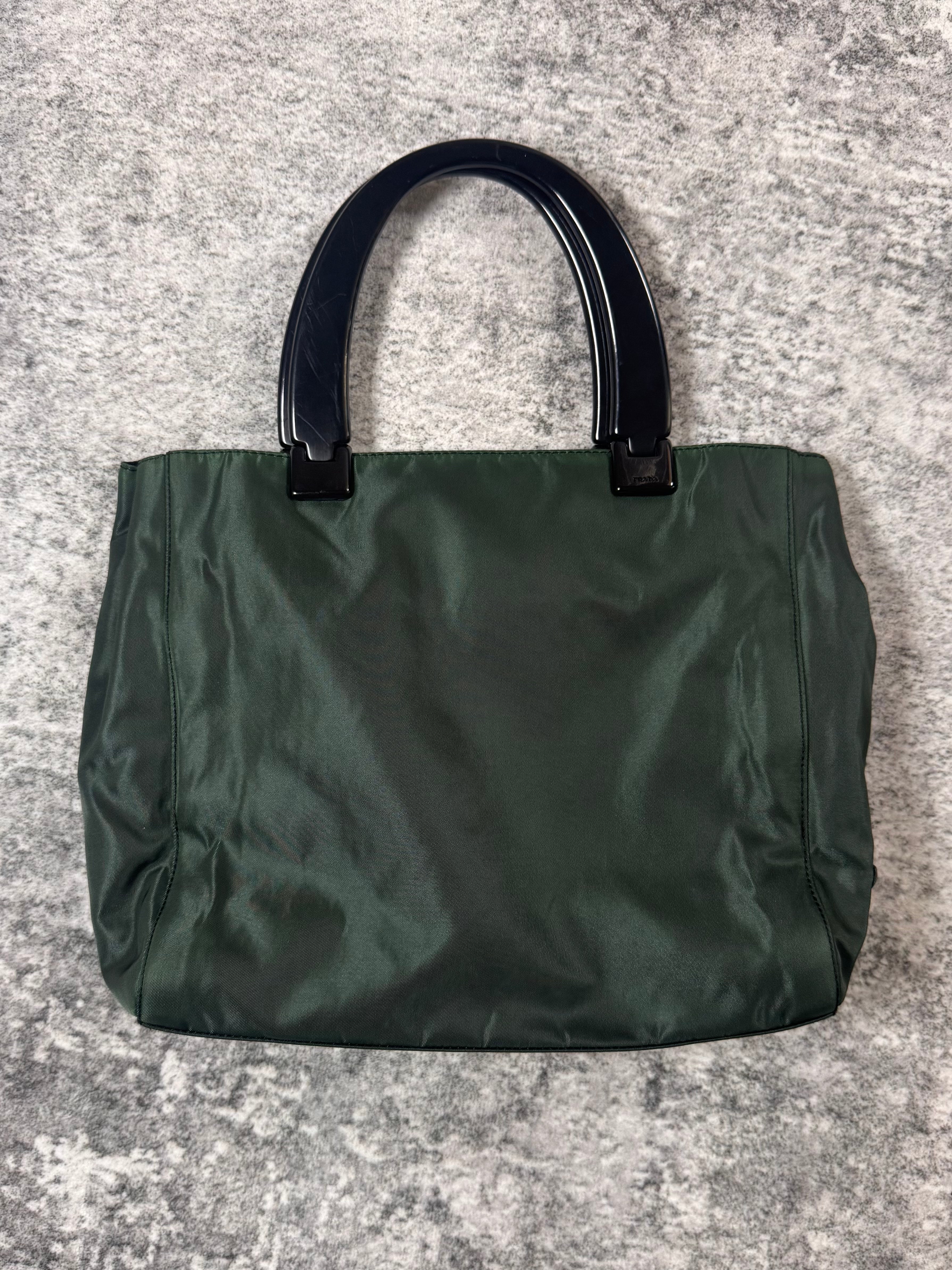 2000s Prada Milano ‘Ebano’ Black Handle Nylon Bag