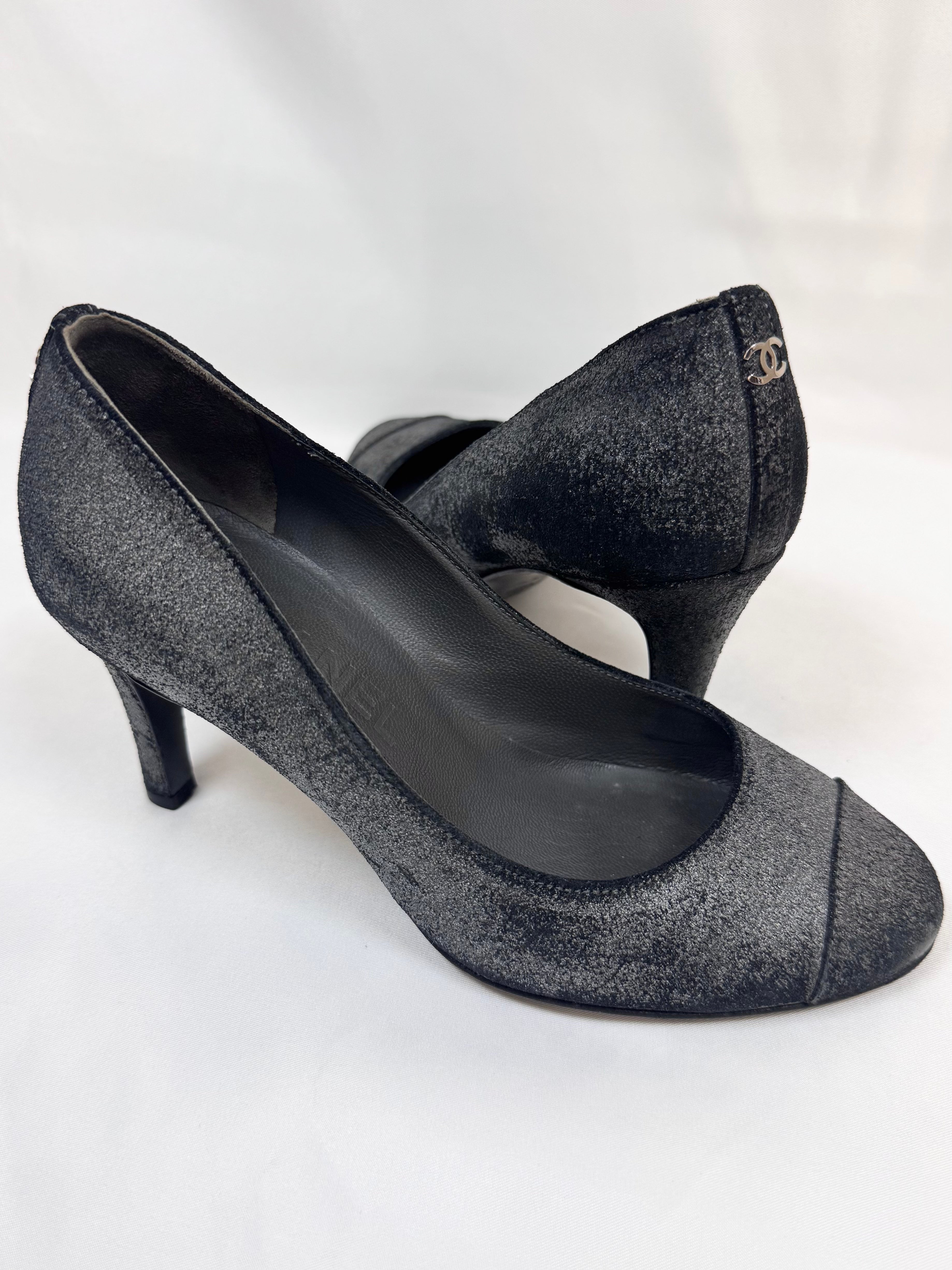 Chanel 110mm 'CC' Gradient Suede Pump Heels