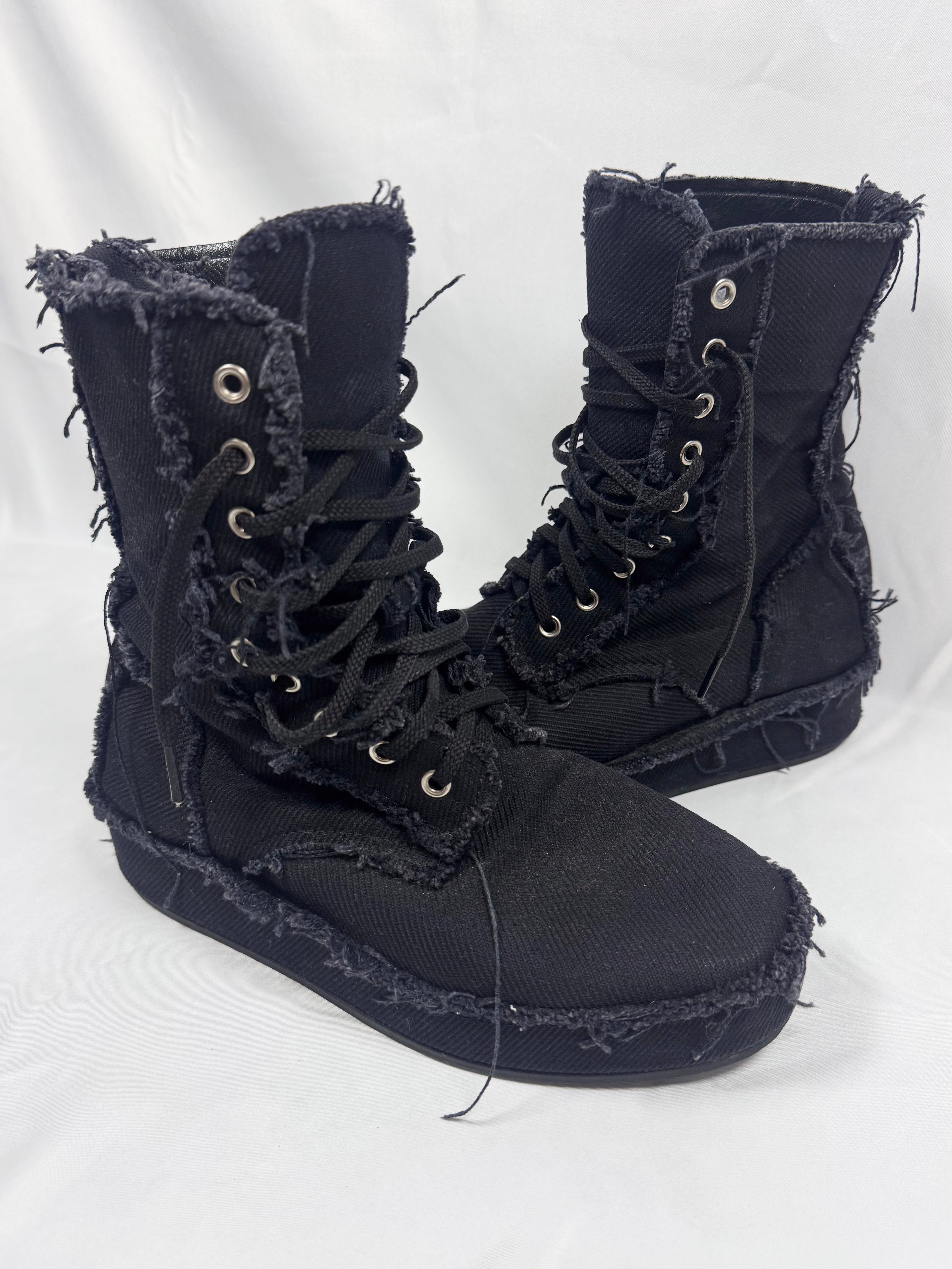 2000s Junya Watanabe Deconstructed Canvas Boots