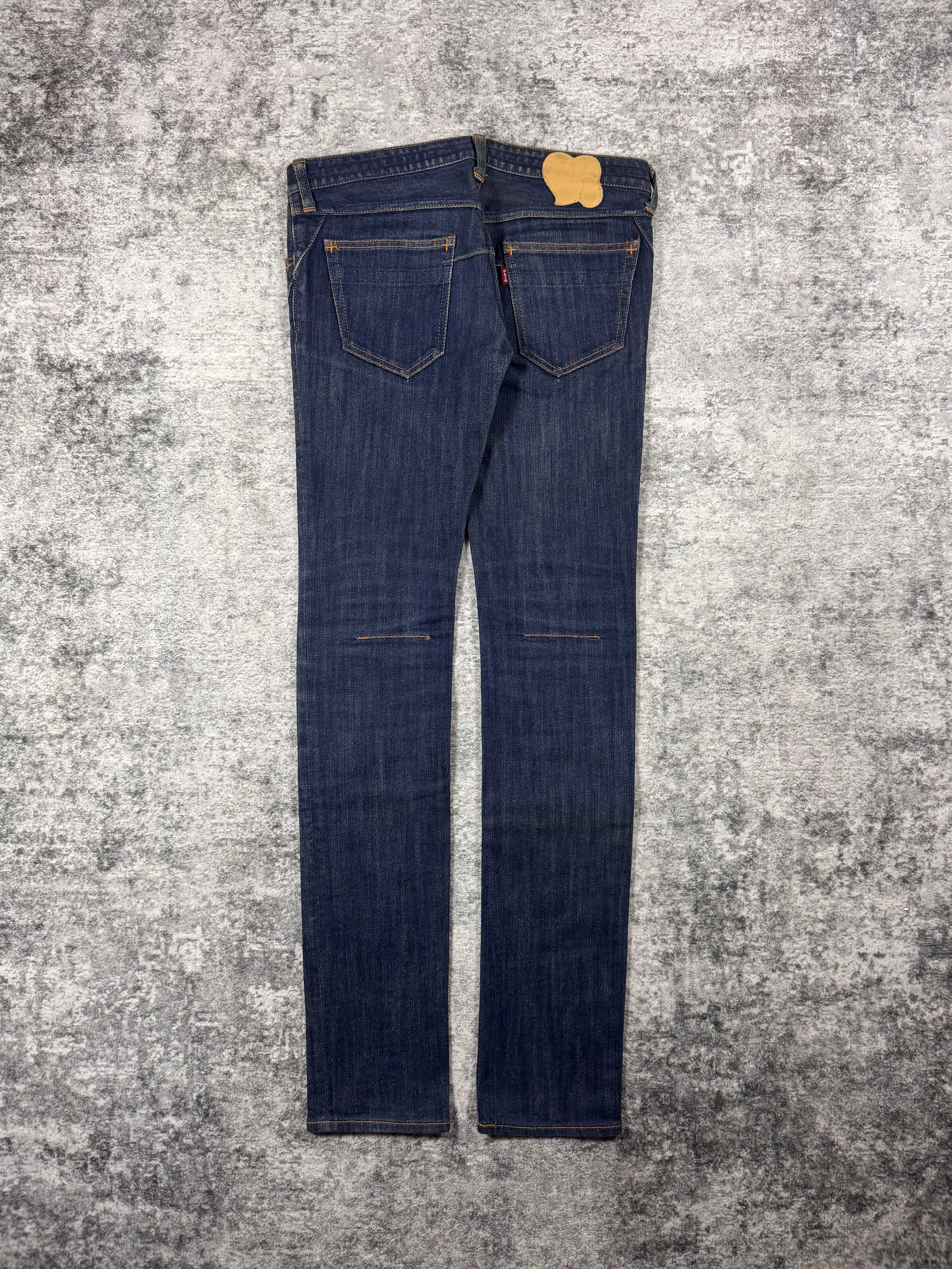 Number (N)ine SS08 Birds deep indigo pain denim rear view