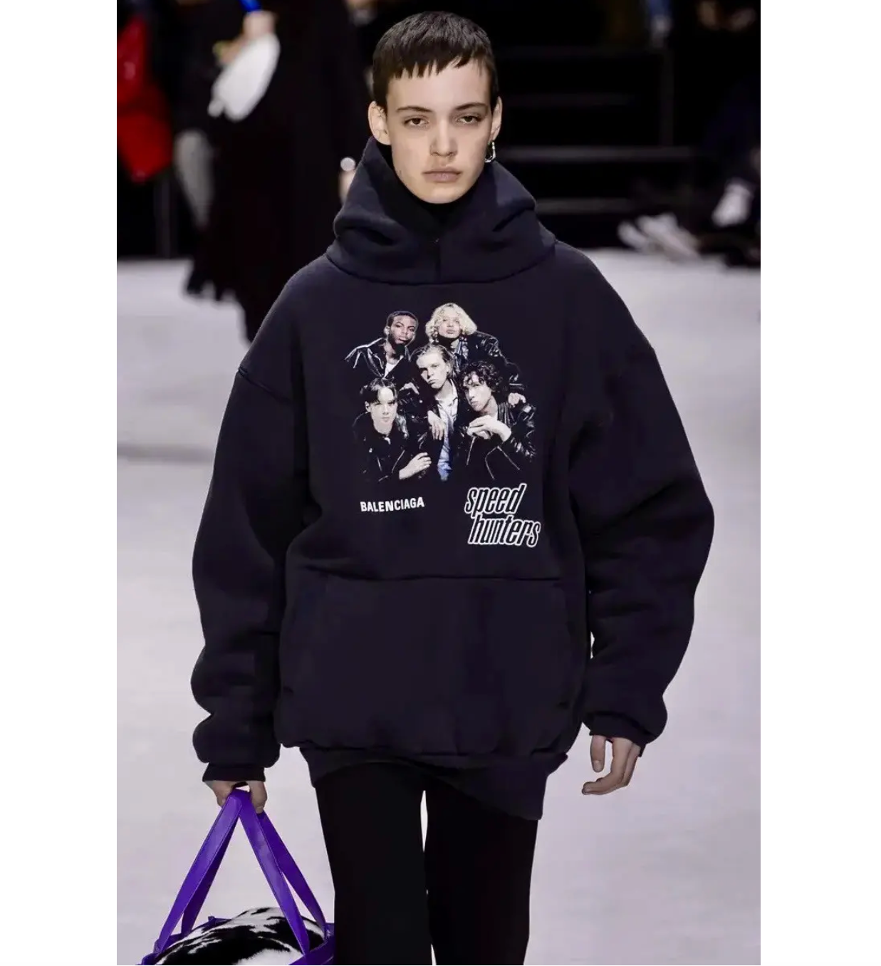 FW18 Balenciaga 'Speed Hunters' Oversized Runway Hoodie